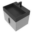 thumbnail image 2 of Amazon 24" Gray Wood Floating Vanity with Black Top and Black Trim, 2 of 10