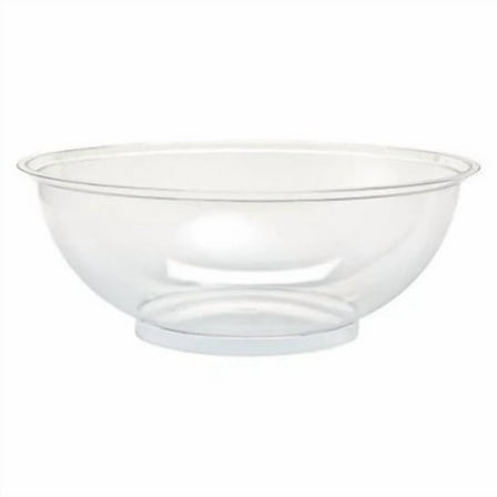 EcoQuality 320oz Clear Bowl - Disposable Plastic Soup Bowls, Heavy Duty Plastic Salad Bowls, Dessert Bowl for Baby Showers, Weddings, Birthday Party (12)