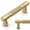 Champagne Bronze, variant on 6 Pack Champagne Bronze knurled Cabinet Pulls 5 Inch(128mm) Hole Center Drawer Pulls Cabinet Hardware Kitchen Cabinet Handles for Bathroom ZH0072