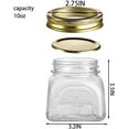 12 Pack 10OZ Airtight Mason Jars with Gold Metal Lids Small Glass