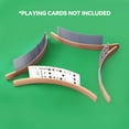 thumbnail image 5 of GSE Games & Sports Expert 17.5" Wooden Playing Card Holders. Wood Curved Card Rack, Playing Card Trays for Bridge, Hand & Foot, Rummy, UNO Card Games Playing (4-Pack), 5 of 8