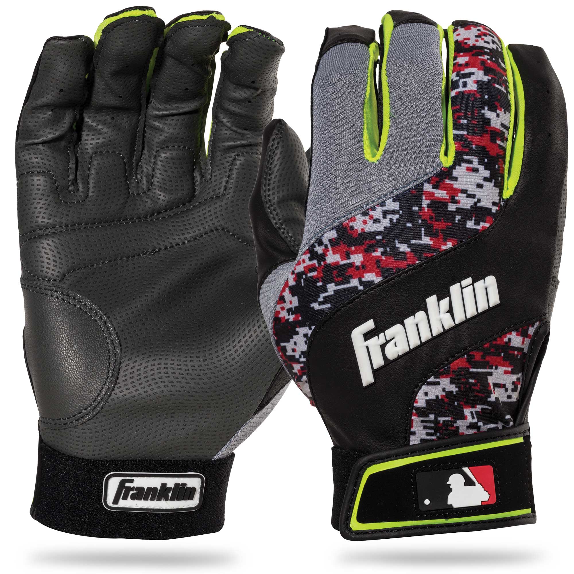 Franklin Sports MLB Digital Shokwave Youth Baseball Batting Gloves, XS