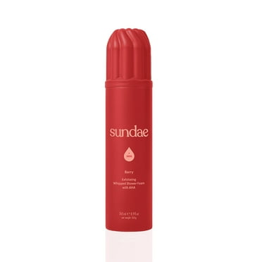 Sundae Whipped Shower Foam Exfoliating AHA Berry for All Adult Skin Types