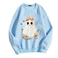 thumbnail image 4 of Karight Halloween Lace Ghost Sweatshirt, Coquette Ghost Halloween Flower Ghost Spooky Lace Ghost Sweatshirt, Unisex Shirt, 4 of 4