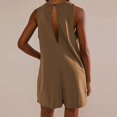 thumbnail image 6 of GILIGEGE Women's Summer Sleeveless Romper Casaul Beach Vacation Loose Shorts Jumpsuit Overalls Outfits 2025 with Pocket Linen Overalls for Women Fashionable Cotton and Linen Pocket Jumpsuit Shorts, 6 of 7
