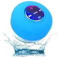 thumbnail image 1 of Mini altavoz Bluetooth para ducha con luz LED, portátil, resistente al agua IPX4, inalámbrico con ventosa, mini altavoz Bluetooth impermeable, altavoces Bluetooth portátiles con luz LED (azul), 1 of 6