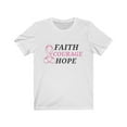 thumbnail image 2 of Faith Courage Hope Pink Ribbon Awareness T-Shirt, 2 of 3