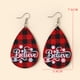 thumbnail image 2 of Pendientes de cuero a cuadros Christmas Believe FLhrweasw Para estrenar, 2 of 3