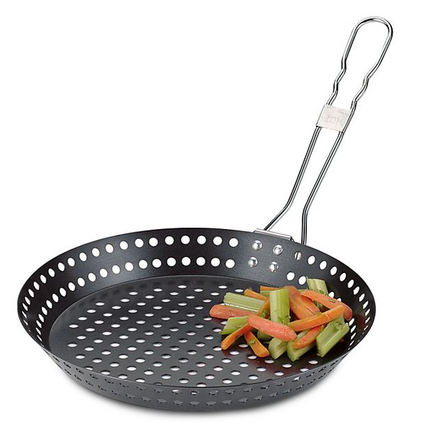 Just Grillin' Steel Round Nonstick 12Inch Grill Skillet