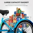thumbnail image 3 of MOPHOTO Adult Tricycle Bike 3 Wheeler Bicycle 7 Speed Portable Tricycle 20" Wheels, Sky Blue, 3 of 12