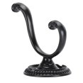 thumbnail image 3 of 6PCS Coat and Hat Hook Zinc Alloy Black Color Wall Mounted 2 Claws Retro Coat Hook with 26 Screws, 3 of 3