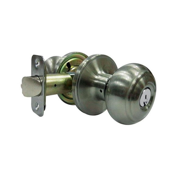 Faultless 5002066 Fancy Mushroom Satin Nickel Metal Entry Knobs 3 Right Handed