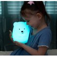 thumbnail image 2 of Luz de noche de oso gigante para niños, linda lámpara de guardería para bebés y niños pequeños, lámpara LED de silicona, control remoto, decoración kawaii, batería recargable por USB, 9 colores dispon, 2 of 5