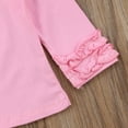 thumbnail image 4 of Toddler Baby Girls Long Sleeve T-shirt Crew Neck Cotton Ruffles Solid Tops, 4 of 6