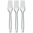 thumbnail image 1 of 100 Pcs Fourchettes en Plastique Transparent Résistantes Réutilisables, 1 of 5