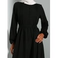 thumbnail image 5 of Black - Crew neck - Unlined - Modest Dress - Refka, 5 of 5