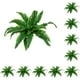 thumbnail image 2 of Planta artificial ecológica Wosthever Flores y plantas artificiales interior exterior 24Persa verde oscuro 10Conjunto, 2 of 6
