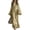 Khaki#9, variant on Women's Long Dress Bell Sleeve Round Neck Lace Up Bandage Tie Wedding Party Maxi Dresses Black M