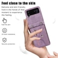 thumbnail image 2 of RFID BLOCKING Wallet Case for Samsung Galaxy Z Flip 4 5G with Card Holder, Zipper Pocket Kickstand Function Shockproof Purse Phone Cover with Removable Shoulder Strap & Wrist Strap,Purple, 2 of 11