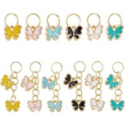 UNICRAFTALE 24pcs Shoelace Charms 6 Colors Shoe Buckle Pendants with Rings 2 Styles Alloy Butterfly Shoe Clips Pendants for Sneakers Casual Shoes