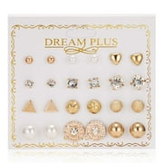 OCIVIESR xiangDd Twelve Pairs Of Earrings Pearl Earrings Set Women's Ladies Earrings