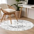 thumbnail image 5 of Grey Branches Forest Round Area&nbsp;Rug 3ft Vintage Gray Tree Watercolor Botanical Non-Slip&nbsp;Washable Circle Rugs Soft Felt Indoor Floor Mat for Bedroom Kitchen Living Room Bathroom, 5 of 9
