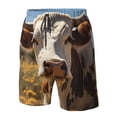 thumbnail image 4 of Salouo Countryside Flower Cow Pattern Swim Trunks for Men,Men's Hawaiian Bathing Suit Swimsuits Quick Dry Swimming Board Shorts Beach Shorts with Pockets-X-Large, 4 of 6