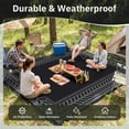 thumbnail image 7 of SIXHOME Outdoor Rug 8'x10' Waterproof Reversible Patio Rug Boho Geometric Indoor Outdoor Rugs Lightweight Plastic Straw Ourdoor Carpet for RV Camping Deck Balcony Modern Porch Decor Black and Gray, 7 of 7