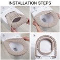 thumbnail image 4 of Cojín para asiento de inodoro para todas las estaciones, 3 piezas, anillo tejido, lavadora de inodoro gruesa, funda para asiento de inodoro, cojín para inodoro, 4 of 5