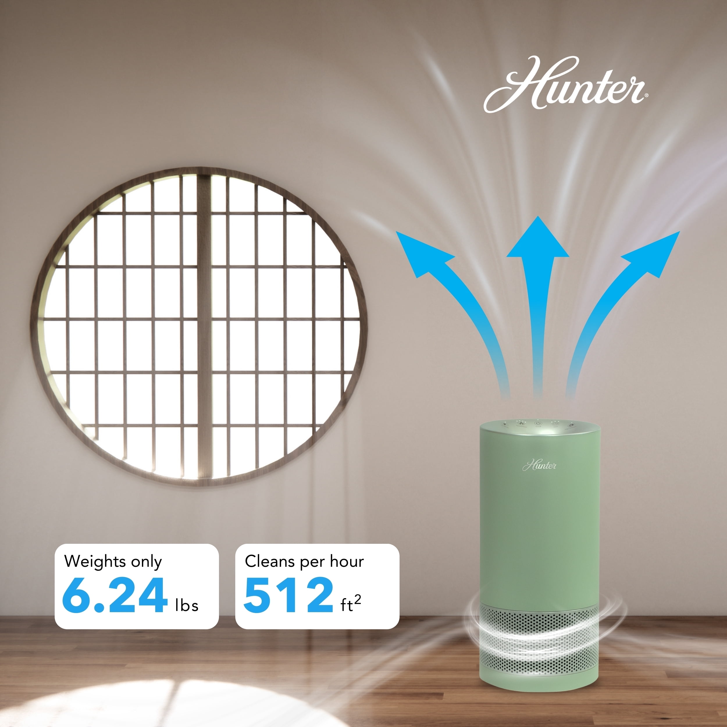 Allergens, Smoke, Dust, VOC's. Air Purifiers for Bedroom and Small Room, Lavender and Silver