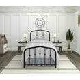 thumbnail image 2 of AMBEE21 Golden Gate Beds Washington Twin Size Black Iron Bed Frame with Headboard Footboard Wrought Iron Heavy Duty Metal Platform Foundation Farmhouse Victorian Style 600 lbs Capacity CastleBeds, 2 of 5