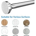 thumbnail image 6 of Shower Curtain Rod 57-100 Inches, 1 Inch Diameter Adjustable Spring Tension Curtain Rod, 304 Stainless Steel Shower Rod for Bathroom, Windows, Never Rust Non-Slip, 6 of 8
