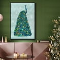 thumbnail image 6 of Christmas Peacock Christmas Tree - Framed Gallery Wrapped Holiday Canvas - 25 x 37 - Black Frame, 6 of 8