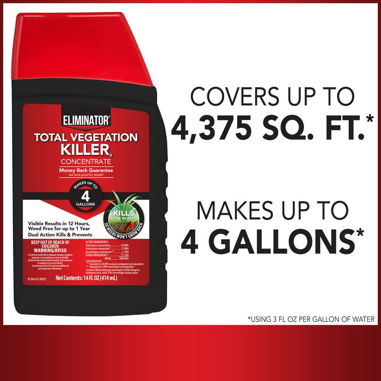 Eliminator Total Vegetation Killer II Herbicide Concentrate, Kills