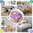 thumbnail image 4 of Pink and Purple Of Leopard Print Square Tablecloth,Waterproof Square Table Cover,Wipeable Spillproof Washable Table Cover for Home Kitchen Party Decor 42"X42"(107x107cm), 4 of 6