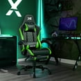 thumbnail image 3 of X Rocker Apex PC Gaming Chair with Massage Function and Footrest, Green, 3 of 15