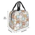thumbnail image 4 of Kdxio Lovely Bear Print Insulated Lunch Bag,Reusable Tote Lunch Box for Women Men,Leakproof Cooler Lunch Bags for Work Office Travel Picnic, 4 of 6