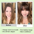 thumbnail image 5 of MORICA Clip in Bangs for Women Human Hair Bangs Clip in Hair Extensions Wispy Bangs Medium Brown Bangs, 5 of 5