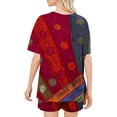 thumbnail image 3 of Conjunto de Pijama de las Mujeres de Moda Casual Color Sólido Manga Corta Cuello Redondo Top Y Pantalones, 3 of 6