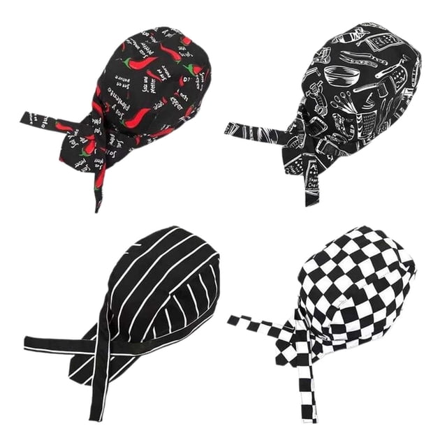 Xuanheng Chef Hat Adjustable Soft Mother Day Gift Chef Cap for Cooking Kitchen Father 4 Piece