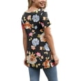 thumbnail image 3 of Anygrew Womens Summer Short Sleeve Tunic Tops Loose Fit Casual Blouses, 3 of 7