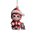 thumbnail image 1 of LILELIS 2D Acrylic Cartoon Christmas Cat Christmas Tree Pendant Acrylic Christmas Cartoon Cute Christmas Hat Cat Double Print 2D White Elephant Thick String for Hanging Clear Acrylic Beads Bulk, 1 of 8