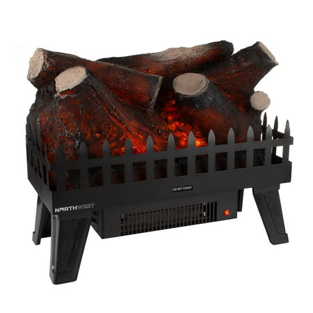 LED Electric Log Insert for Fireplaces-Heater with Realistic Energy Efficient LED Glowing Flame by