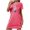Hot Pink, variant on HomeGardon Women's Sleepwear Nightgowns for Women,Fashion Print Medium Length Dress Oversized Short Nightgown Fashion Chest Print Short Sleeve Nightdress,S-XXL