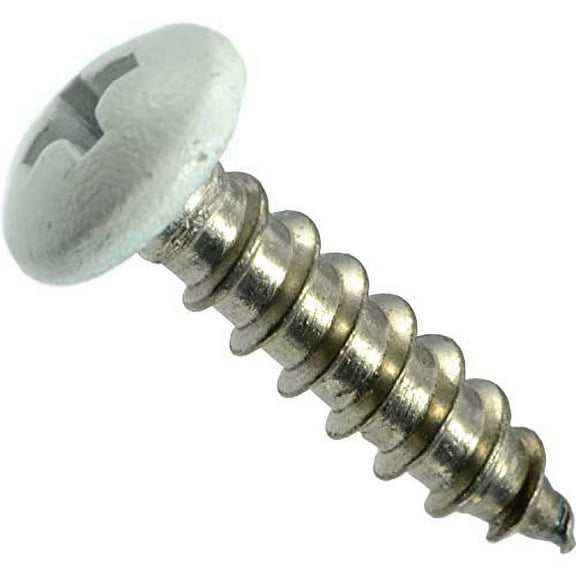 Hard-to-Find Fastener White Phillips Pan Sheet Metal Screws, 10 x 3/4"