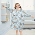 thumbnail image 5 of joogoo Blanket Hoodie for Cute Chickens Eggs Oversize Sweatshirt 3-14 YR L, 5 of 7