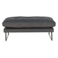 thumbnail image 3 of Karla Dark Gray Velvet Contemporary Ottoman, 3 of 3