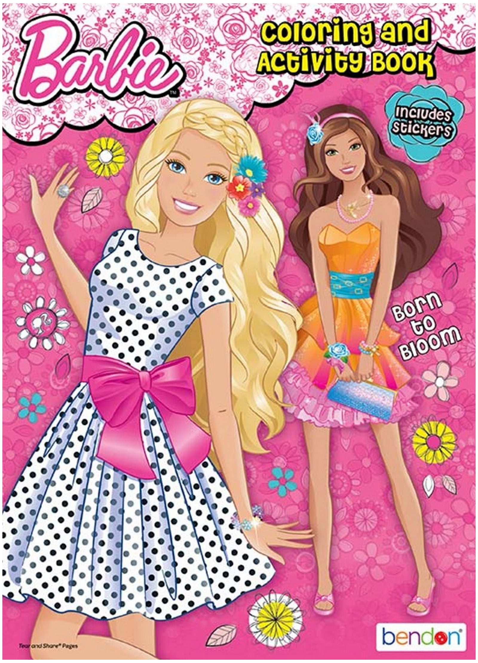 BARBIE Colouring Stickers Activity Books Pads Sheets Kids Party Gift Xmas 