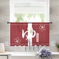 thumbnail image 2 of Japanese Style Sheer Curtains 54 Inches Length 2 Panels Set, Window Sheer Curtains for Living Room/Bedroom, Modern Minimalist Red Light Filtering Rod Pocket Curtain 52'' x 54'' x 2, 2 of 7