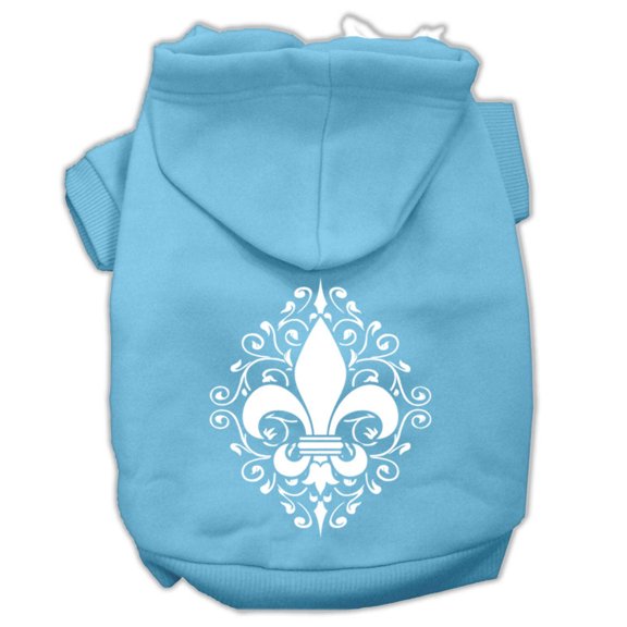 Pet Dog Cat Hoodie Screen Printed, "Henna Fleur De Lis"